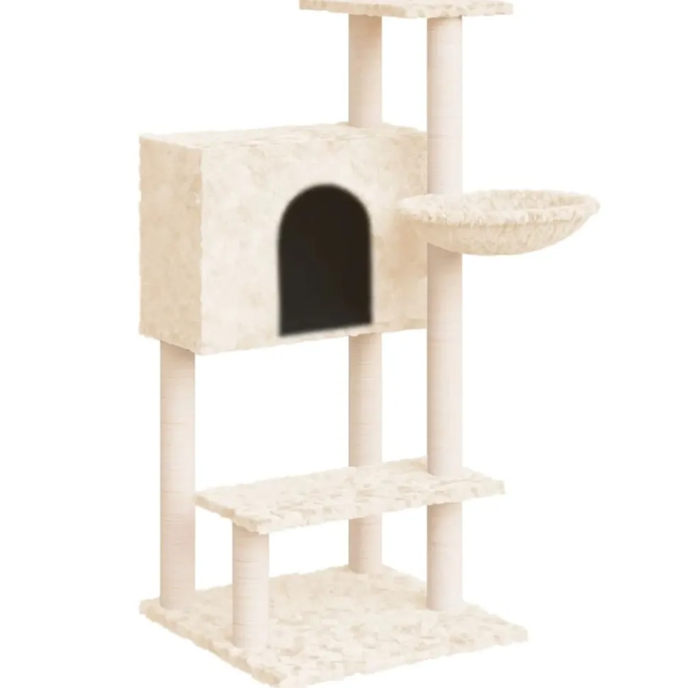 MAISON EXCLUSIVE - Arbre à chat avec griffoirs en sisal crème 108,5 cm