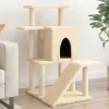 MAISON EXCLUSIVE - Arbre à chat avec griffoirs en sisal crème 97 cm