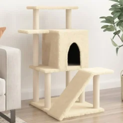 MAISON EXCLUSIVE - Arbre à chat avec griffoirs en sisal crème 97 cm