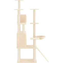 MAISON EXCLUSIVE - Arbre à chat avec griffoirs en sisal crème 154 cm