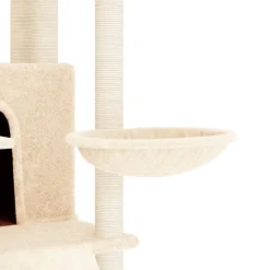 MAISON EXCLUSIVE - Arbre à chat avec griffoirs en sisal crème 154 cm