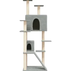 MAISON EXCLUSIVE - Arbre à chat avec griffoirs en sisal gris clair 153 cm