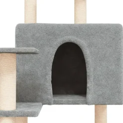 MAISON EXCLUSIVE - Arbre à chat avec griffoirs en sisal gris clair 153 cm