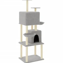 MAISON EXCLUSIVE - Arbre à chat avec griffoirs en sisal gris clair 180 cm