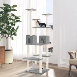 MAISON EXCLUSIVE - Arbre à chat avec griffoirs en sisal gris clair 167 cm