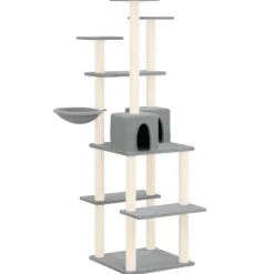 MAISON EXCLUSIVE - Arbre à chat avec griffoirs en sisal gris clair 167 cm