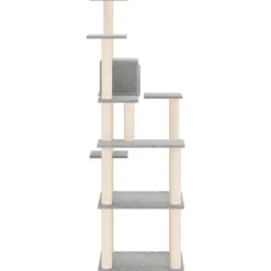 MAISON EXCLUSIVE - Arbre à chat avec griffoirs en sisal gris clair 153 cm