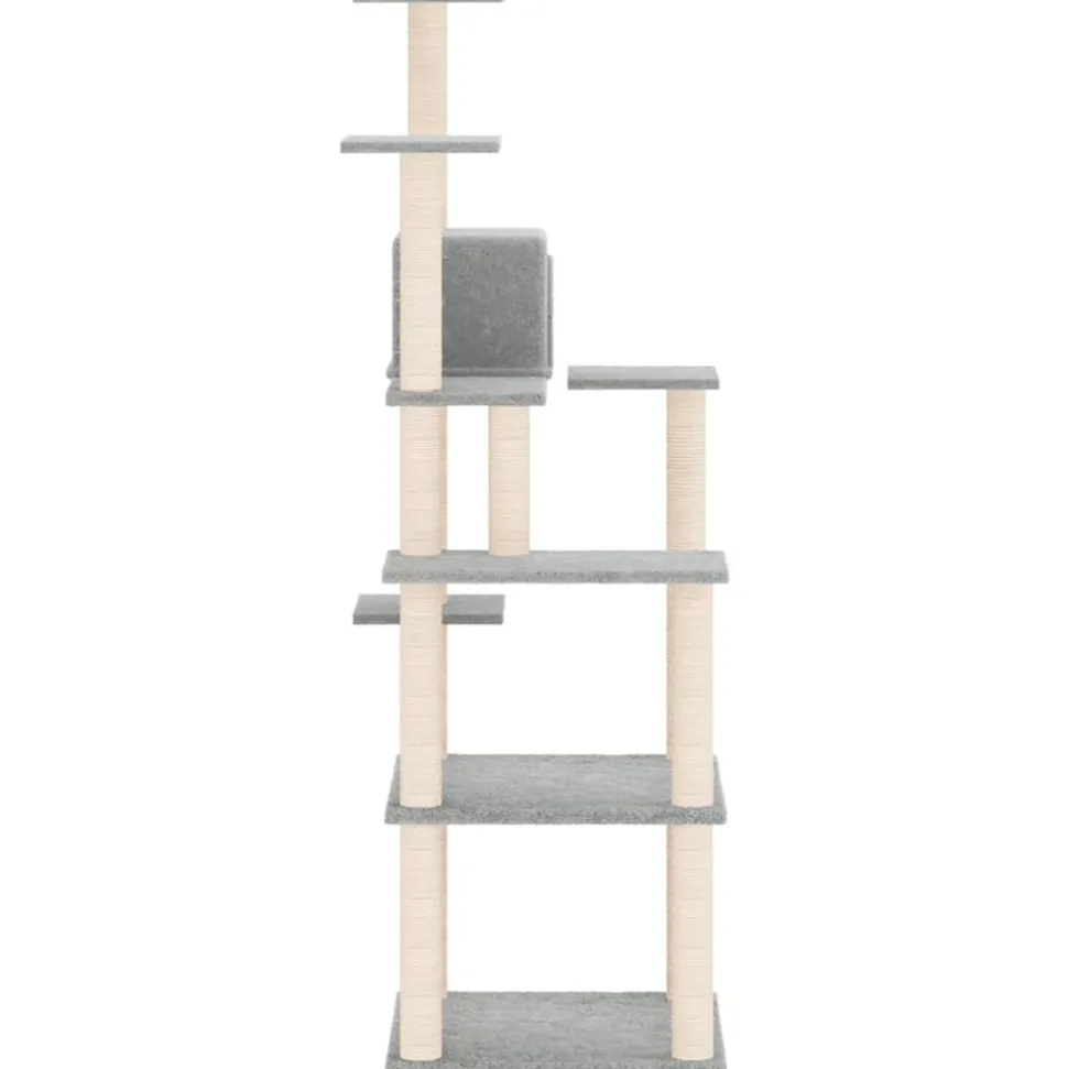 MAISON EXCLUSIVE - Arbre à chat avec griffoirs en sisal gris clair 153 cm