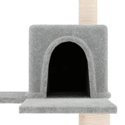 MAISON EXCLUSIVE - Arbre à chat avec griffoirs en sisal gris clair 153 cm