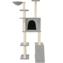 MAISON EXCLUSIVE - Arbre à chat avec griffoirs en sisal gris clair 166 cm