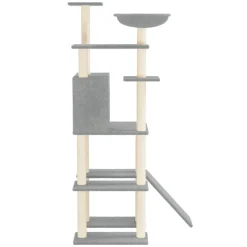MAISON EXCLUSIVE - Arbre à chat avec griffoirs en sisal gris clair 166 cm