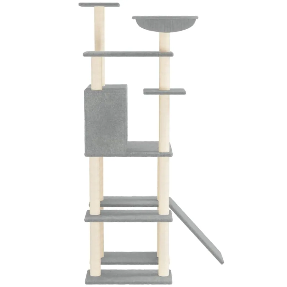 MAISON EXCLUSIVE - Arbre à chat avec griffoirs en sisal gris clair 166 cm