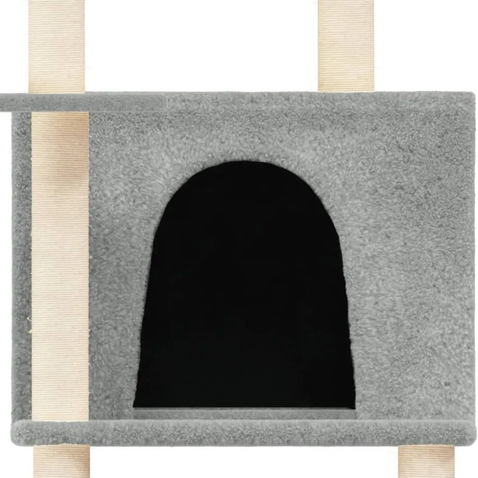 MAISON EXCLUSIVE - Arbre à chat avec griffoirs en sisal gris clair 166 cm
