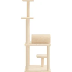 MAISON EXCLUSIVE - Arbre à chat avec griffoirs en sisal crème 136 cm