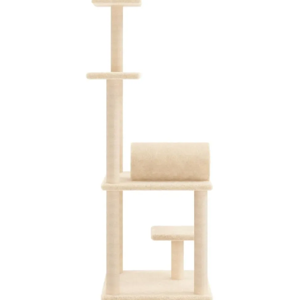 MAISON EXCLUSIVE - Arbre à chat avec griffoirs en sisal crème 136 cm