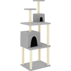 MAISON EXCLUSIVE - Arbre à chat avec griffoirs en sisal gris clair 167 cm