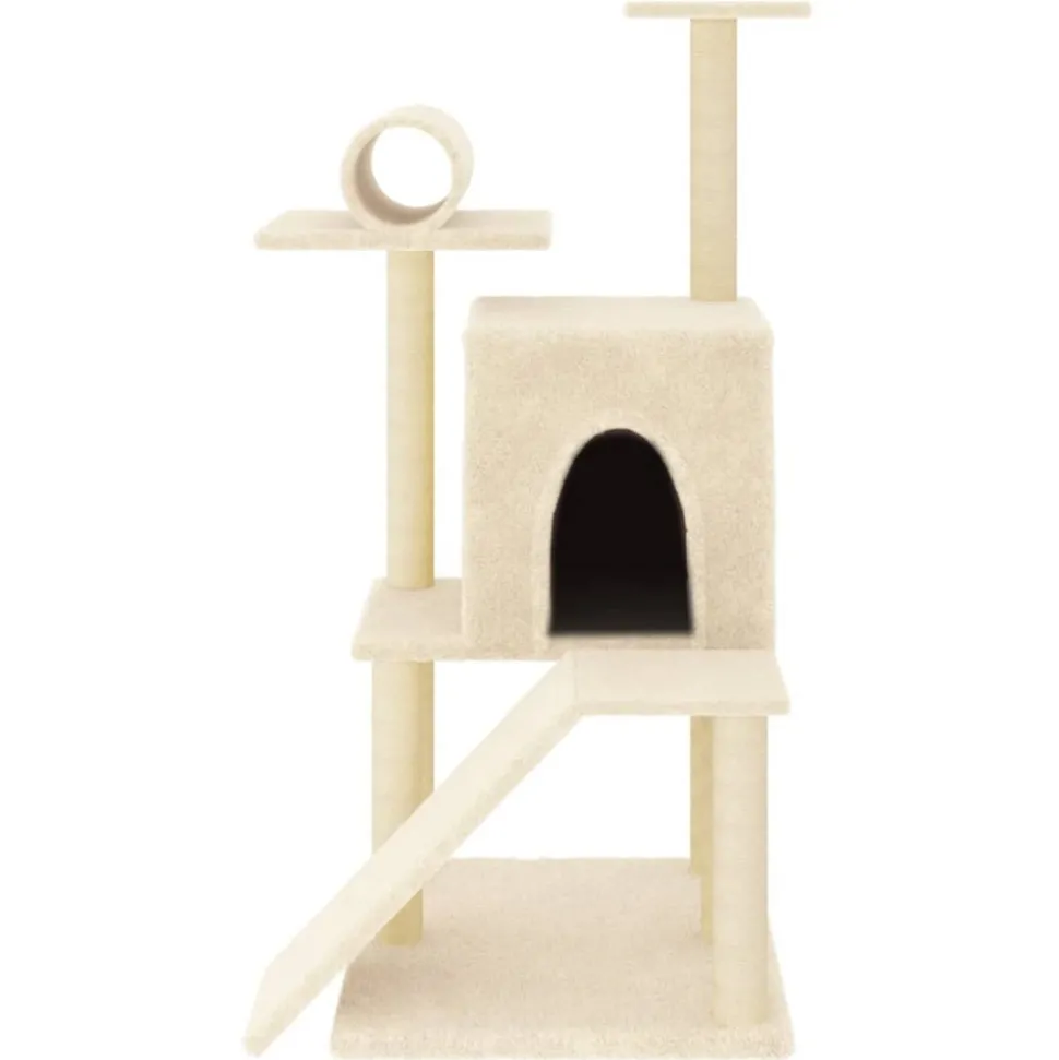MAISON EXCLUSIVE - Arbre à chat avec griffoirs en sisal crème 110,5 cm