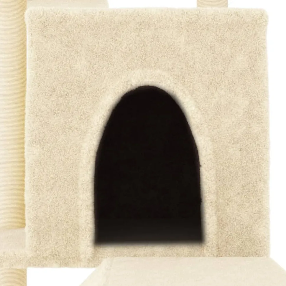 MAISON EXCLUSIVE - Arbre à chat avec griffoirs en sisal crème 110,5 cm