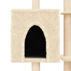 MAISON EXCLUSIVE - Arbre à chat avec griffoirs en sisal crème 145 cm