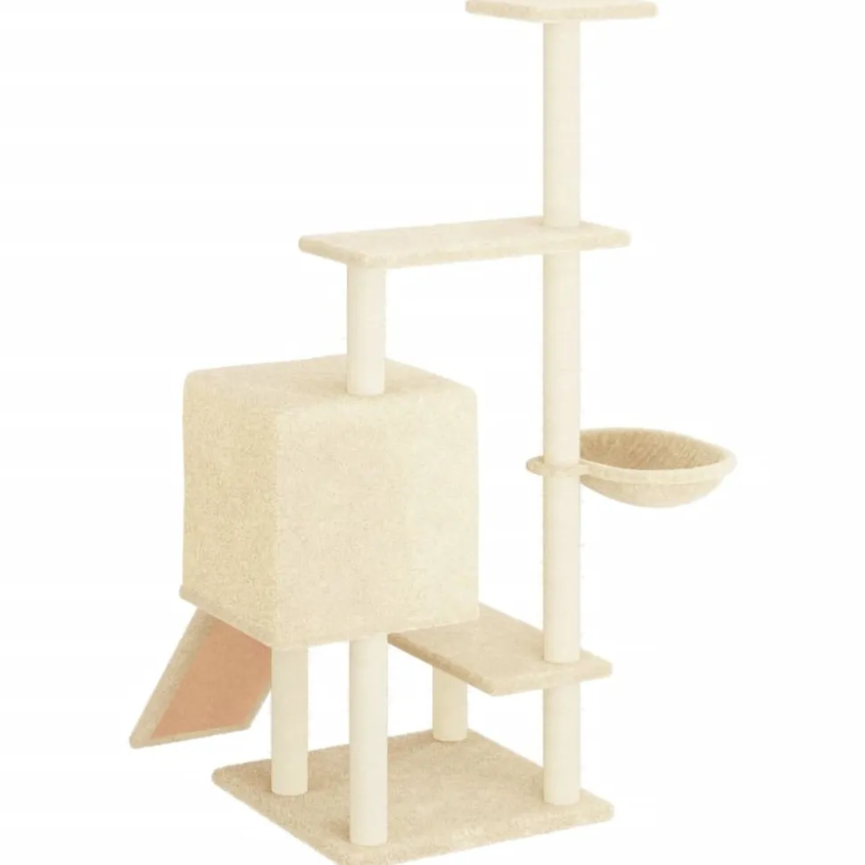 MAISON EXCLUSIVE - Arbre à chat avec griffoirs en sisal crème 130,5 cm