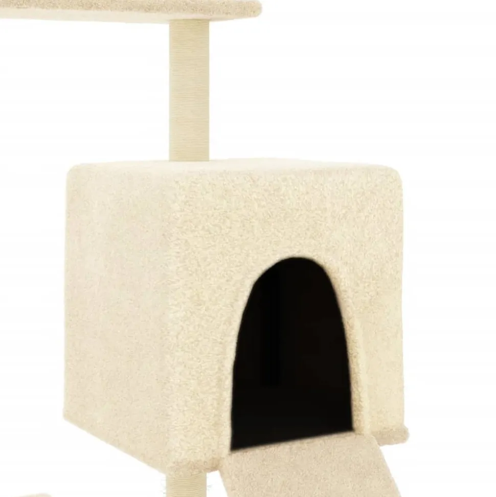MAISON EXCLUSIVE - Arbre à chat avec griffoirs en sisal crème 130,5 cm