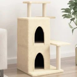 MAISON EXCLUSIVE - Arbre à chat avec griffoirs en sisal crème 97 cm