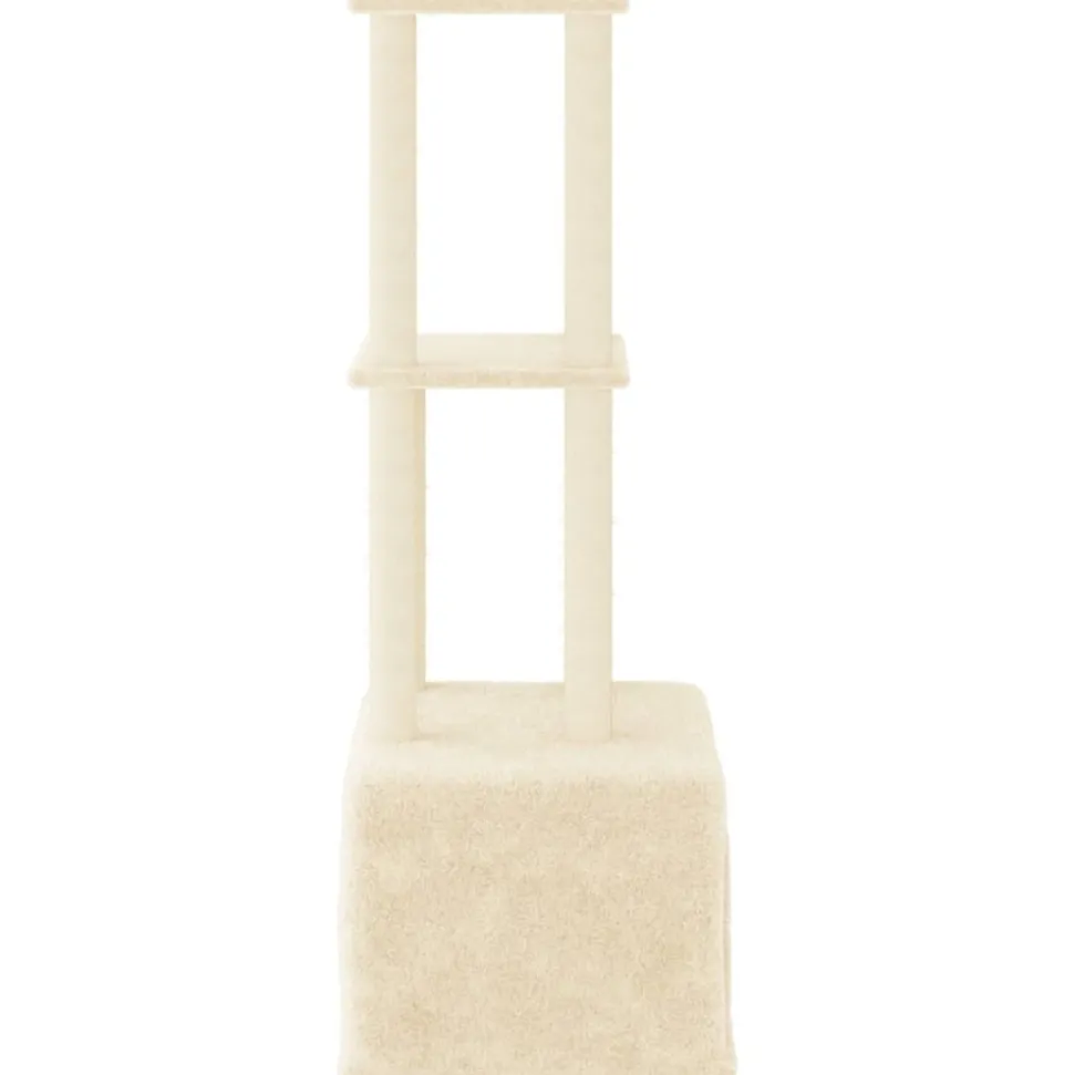 MAISON EXCLUSIVE - Arbre à chat avec griffoirs en sisal crème 133,5 cm