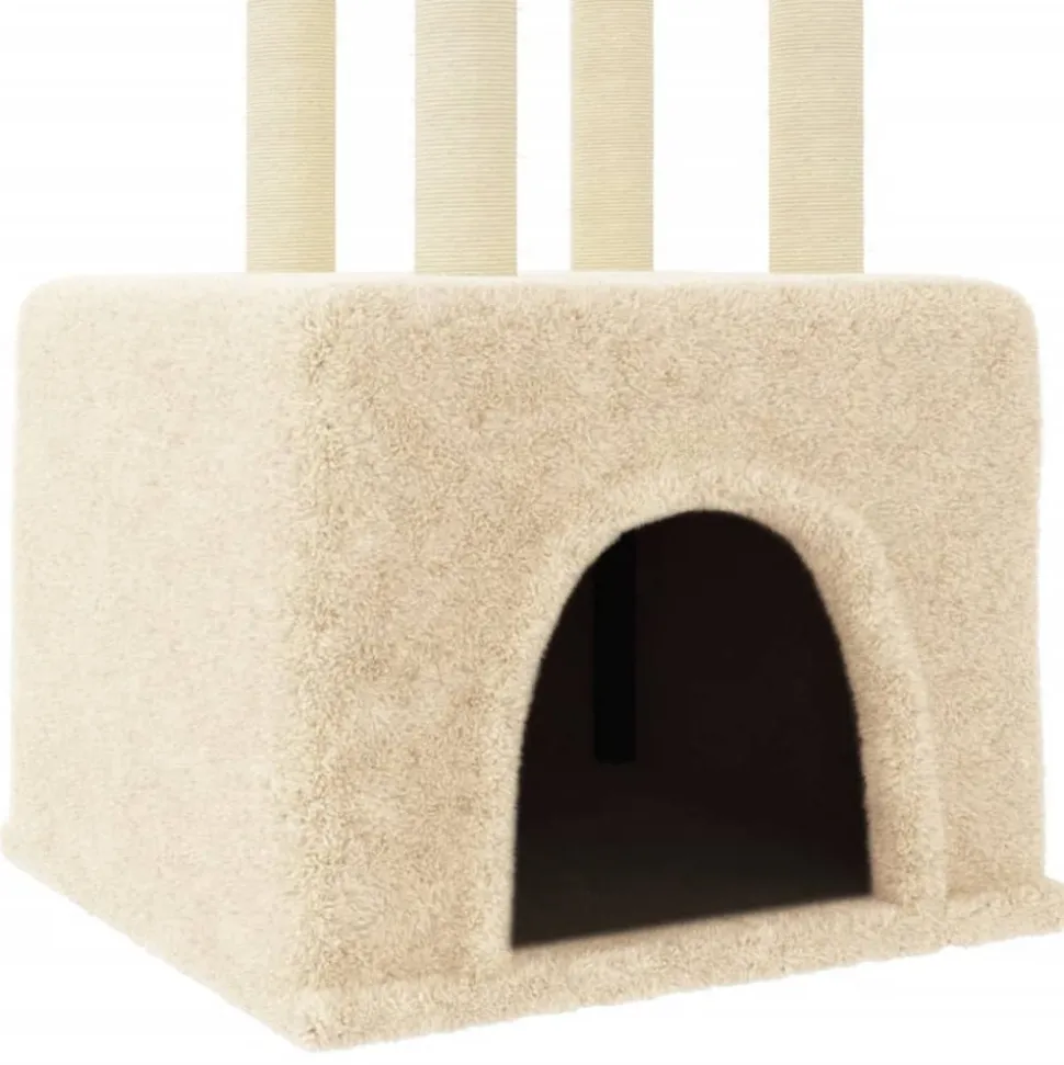 MAISON EXCLUSIVE - Arbre à chat avec griffoirs en sisal crème 133,5 cm