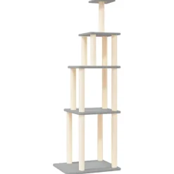 MAISON EXCLUSIVE - Arbre à chat avec griffoirs en sisal gris clair 183 cm