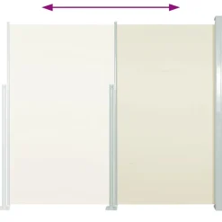 MAISON EXCLUSIVE - Auvent latéral rétractable de patio 100x500 cm crème