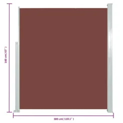 MAISON EXCLUSIVE - Auvent latéral rétractable de patio 160x300 cm marron