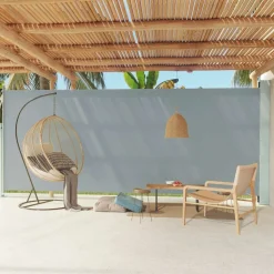 MAISON EXCLUSIVE - Auvent latéral rétractable de patio 220x600 cm gris