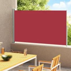 MAISON EXCLUSIVE - Auvent latéral rétractable de patio 180x300 cm rouge