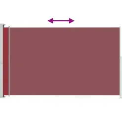 MAISON EXCLUSIVE - Auvent latéral rétractable de patio 180x300 cm rouge