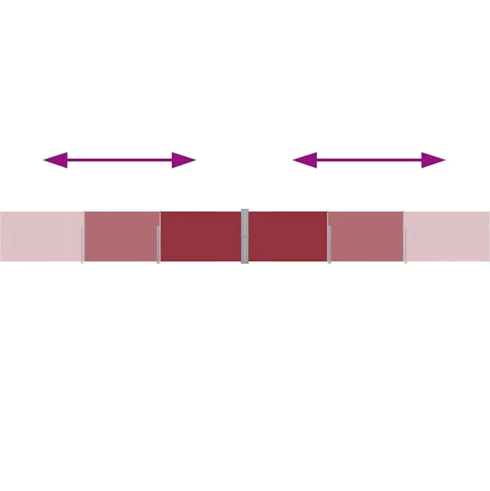 MAISON EXCLUSIVE - Auvent latéral rétractable de patio 140x1200 cm rouge