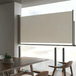 MAISON EXCLUSIVE - Auvent latéral rétractable de patio 120 x 300 cm blanc cassé