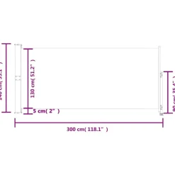 MAISON EXCLUSIVE - Auvent latéral rétractable de patio 140x300 cm crème