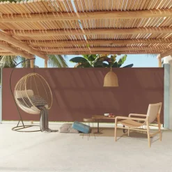 MAISON EXCLUSIVE - Auvent latéral rétractable de patio 180x600 cm marron