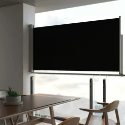 MAISON EXCLUSIVE - Auvent latéral rétractable de patio 120 x 300 cm noir