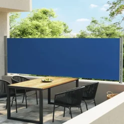 MAISON EXCLUSIVE - Auvent latéral rétractable de patio 140x600 cm bleu