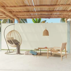 MAISON EXCLUSIVE - Auvent latéral rétractable de patio 220x600 cm crème