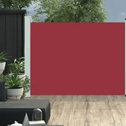 MAISON EXCLUSIVE - Auvent latéral rétractable de patio 140x500 cm rouge