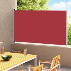 MAISON EXCLUSIVE - Auvent latéral rétractable de patio 200x300 cm rouge