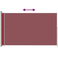 MAISON EXCLUSIVE - Auvent latéral rétractable de patio 200x300 cm rouge