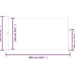 MAISON EXCLUSIVE - Auvent latéral rétractable de patio 160x300 cm marron