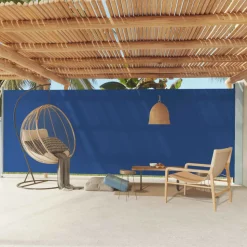 MAISON EXCLUSIVE - Auvent latéral rétractable de patio 200x600 cm bleu