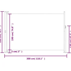 MAISON EXCLUSIVE - Auvent latéral rétractable de patio 200x300 cm bleu