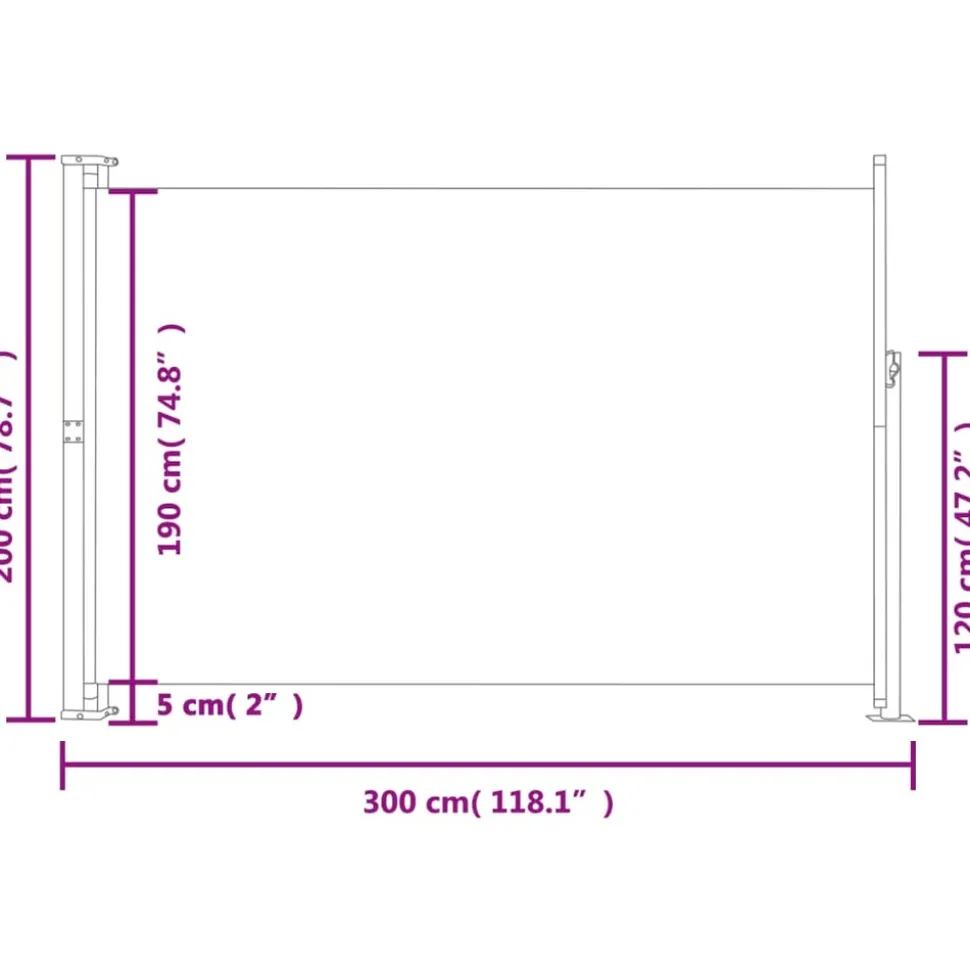 MAISON EXCLUSIVE - Auvent latéral rétractable de patio 200x300 cm bleu