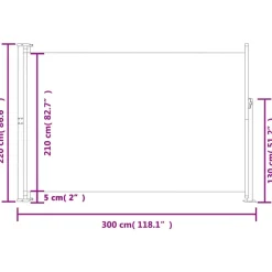 MAISON EXCLUSIVE - Auvent latéral rétractable de patio 220x300 cm bleu