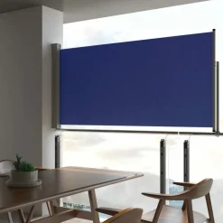 MAISON EXCLUSIVE - Auvent latéral rétractable de patio 120x300 cm bleu